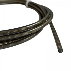 Black Color PVC/PU/Nylon coated steel wire rope