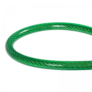 Colorful coated steel wire rope PVC PU Nylon coating galvanized wire cable