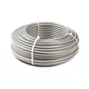 Plastic coated steel wire rope