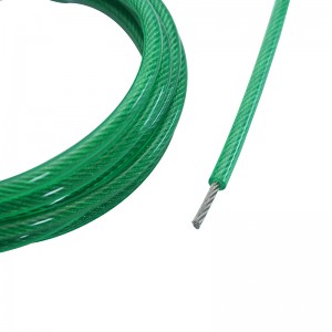 Plastic coated steel wire rope 3mm 4mm 5mm PVC/PU/NYLON coated galvanized steel wire cable