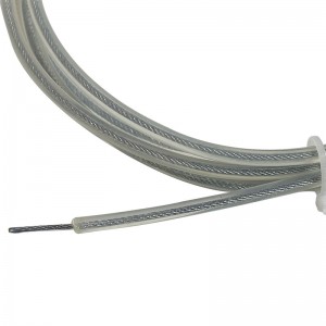 Transparent PVC/PU/Nylon coated steel wire rope 4mm 5mm