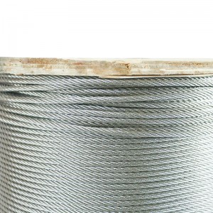 Galvanized steel wire rope Steel Core 6*7+IWS 6*19+IWRC