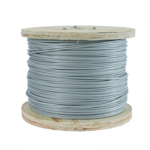 Plastic coated steel wire rope 3mm 4mm 5mm PVC/PU/NYLON coated galvanized steel wire cable