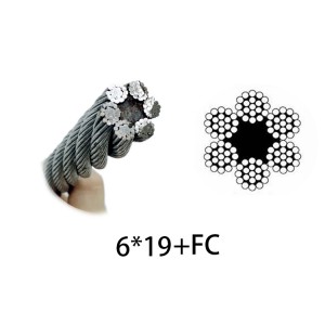 6*19+FC Galvanized steel wire rope 3-12 mm