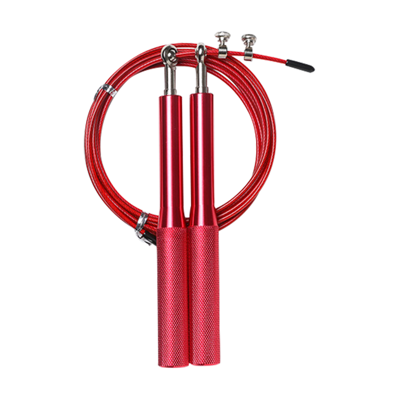 China Wholesale Jump Rope Custom Logo Manufacturers Suppliers - Skipping Rope Steel Wire Speed Jump Rope Ball Bearing with Aluminum Alloy Anti-Slip Handle for Fitness Sports Red – Bangyi