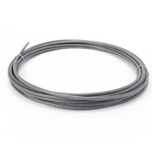 Transparent PVC/PU/Nylon coated steel wire rope 4mm 5mm