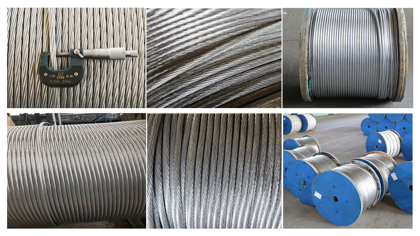 Galvanized steel strand for communication power overhead