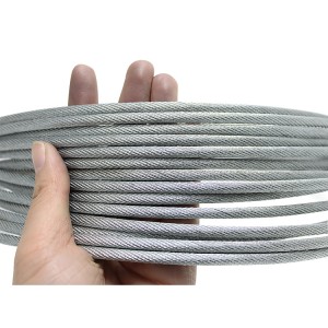 1×19 Galvanized steel wire rope for control cables binding wire